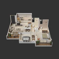 Landmark Riveeraa Dudulgaon 3 BHK Floor Plan Image