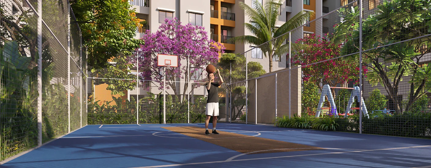 Landmark Riveeraa Dudulgaon Basketball Court Image